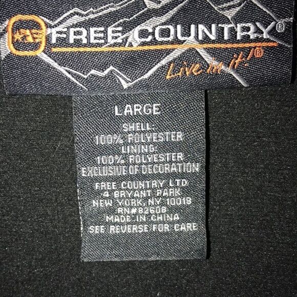 Men’s Free County Black Jacket size Large - Picture 9 of 9